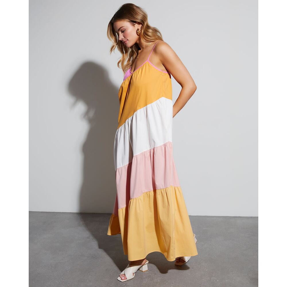 Patricia Colorblock Cotton Maxi Dress, NWT, XS - Picture 4 of 9